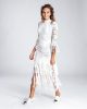 Alexis Long Lace Dress with Fringes $548,00, shopsplash.com. Miu Miu Metal Cap Skate Shoe, $495, Nordstrom.
