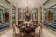 The dining room's aesthetics is all in the details where the tile mirrors the design of the ceiling. Photography: The Tim Elmes Group of Coldwell Banker Global Luxury.