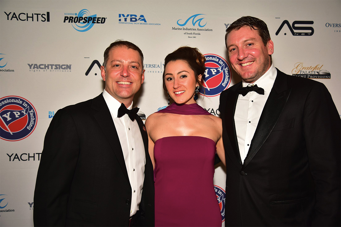 James Maitland (Propspeed and outgoing YPY president), Dana Maitland (Fraser Yachts), Parker Stockdale (Anodyne)