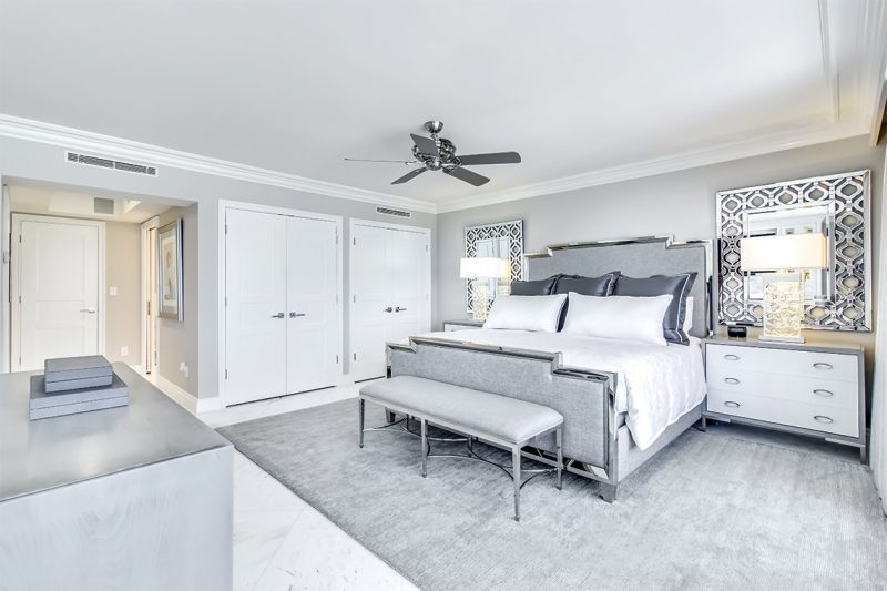 All bedrooms and bathrooms feature new electric wall outlets and wall-mounted cable boxes for the TVs.